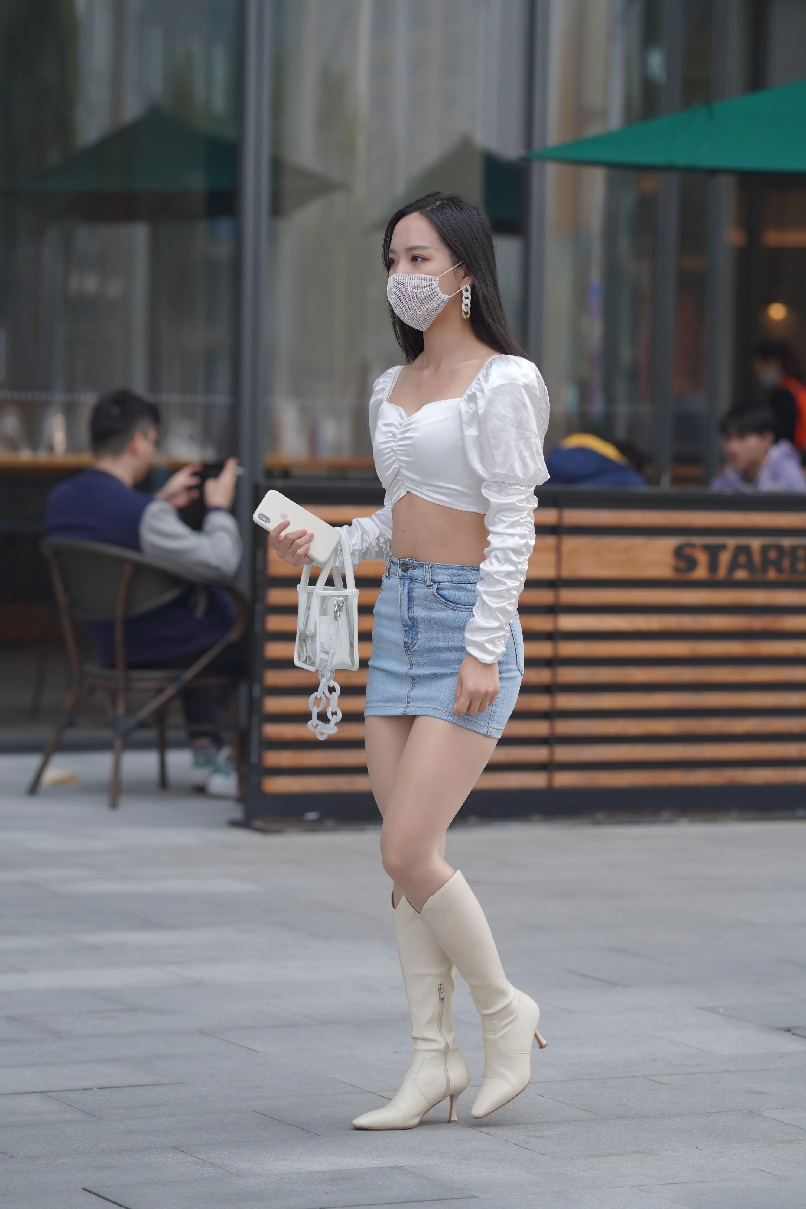 魔镜街拍 NO.170 凯恩街拍摄影-牛仔裙小姐姐 [304P]插图7